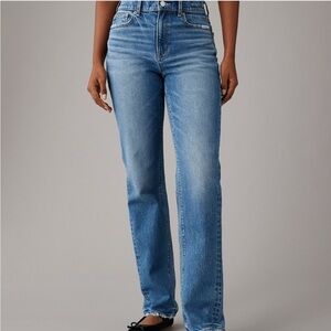 AE Stretch Super High Waisted Straight Jeans
